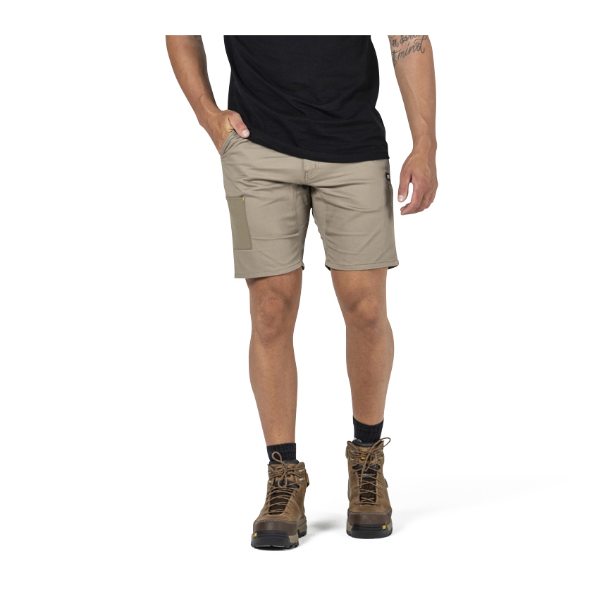 Caterpillar Machine - Mens Work Shorts - Khaki - NZ (198FUOSWK)